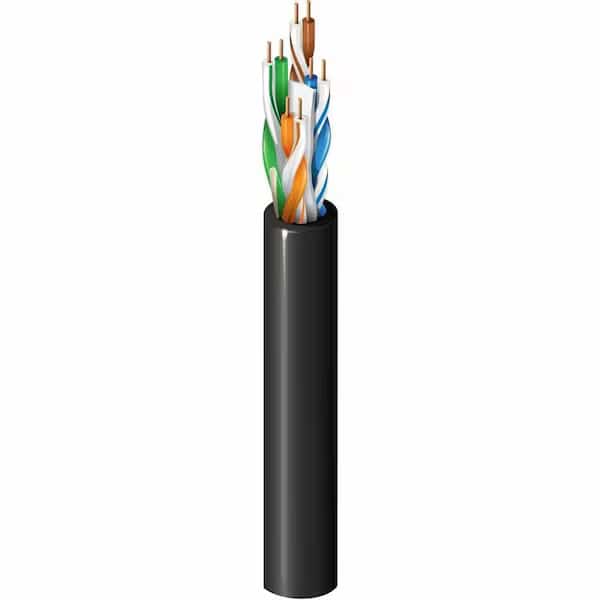 23-4P SOL BC U/UTP CMR CAT6, PO/PVC BLK IN/OUT 1000FT REEL, 1000FT