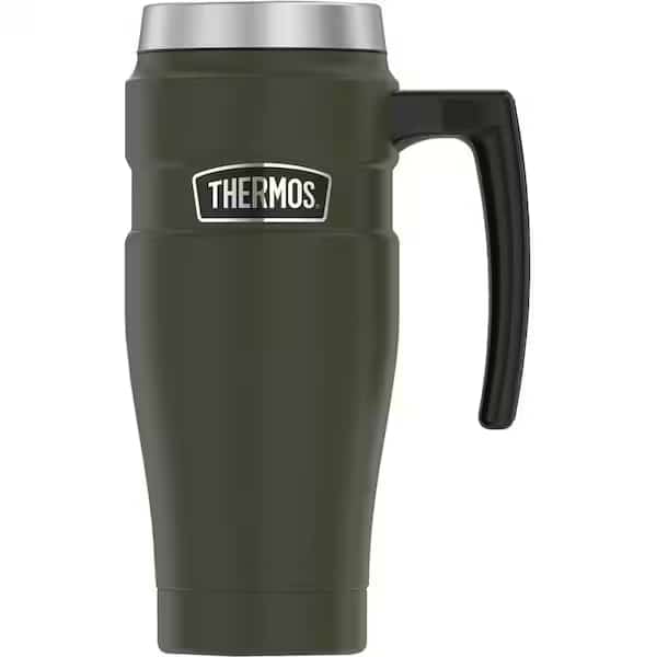 SS Travel Mug,16 oz.,Army Green, Mfr#: SK1000AG4, THERMOS