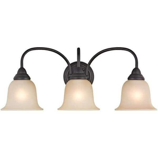 Boston Harbor LYB130928-3VL-VB Vanity Light Fixture, CFL Lamp, Venetian Bronze