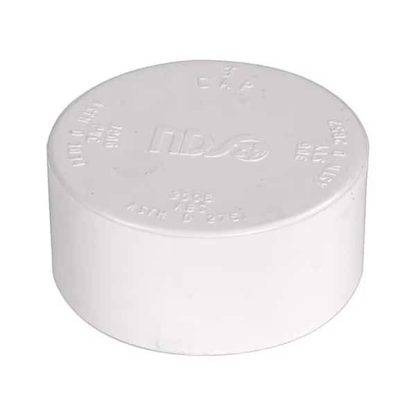 NDS Schedule 35 3 in. Hub each X 3 in. D Hub PVC Drain Cap 1 pk