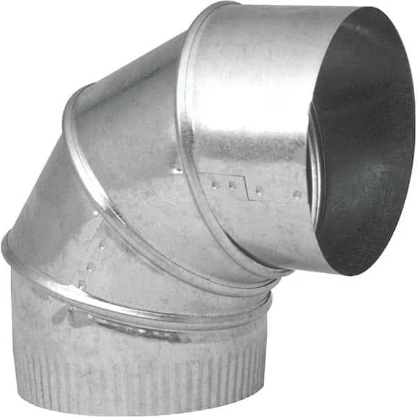 Adjustable Elbow, 6 in Connection, 30 Gauge, Galvanized Steel