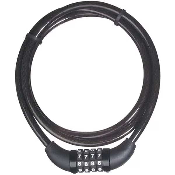 Combination Cable Lock, 5 ft. L, 2 In. W
