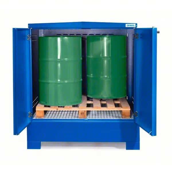 Hazmat Stations for 4 Drums, Blue, Keyed