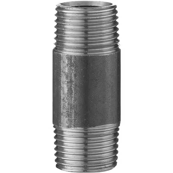 1/2" x Close Decorative Black Iron Pipe Nipple, 10PK
