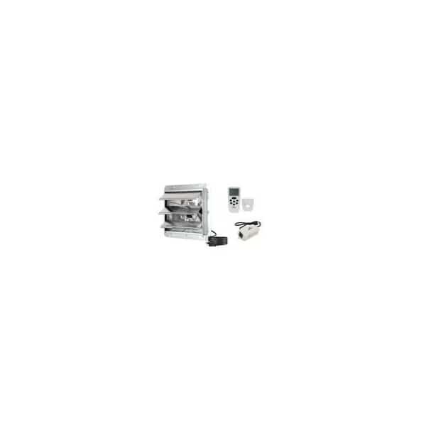 Silver 772 CFM 12 in. Electric Powered Gable Mount Shutter Fan/Vent