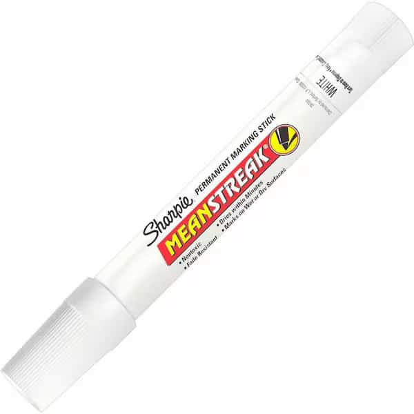 Mean Streak Permanent Marking Stick, White