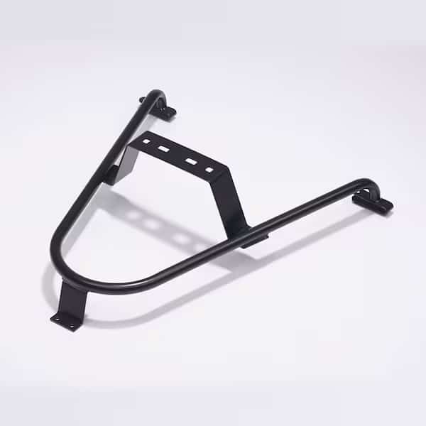 SPARE TIRE CARRIER Rear Driver Size Door Mount; Custom Fit; Black; Stainless Steel; Custom Fit