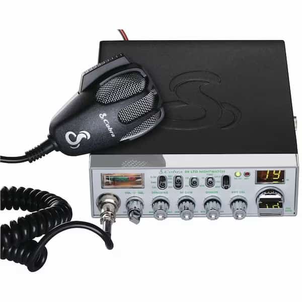 CB Radio, 4W, 7-19/32"W, Black