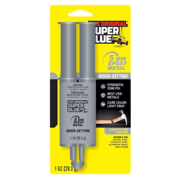 Instant Adhesive, Metal Epoxy Series, Black, 0.7 oz, Bottle, 1:01 Mix Ratio, 24 hr Functional Cure