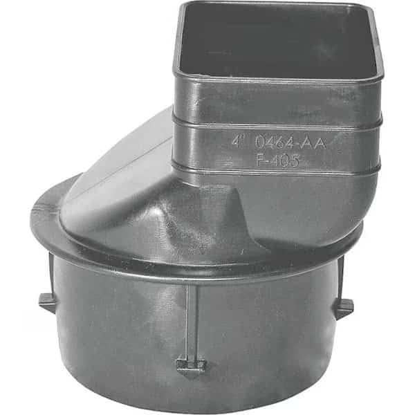 ADS Downspout Adapter, Polyethylene, Black