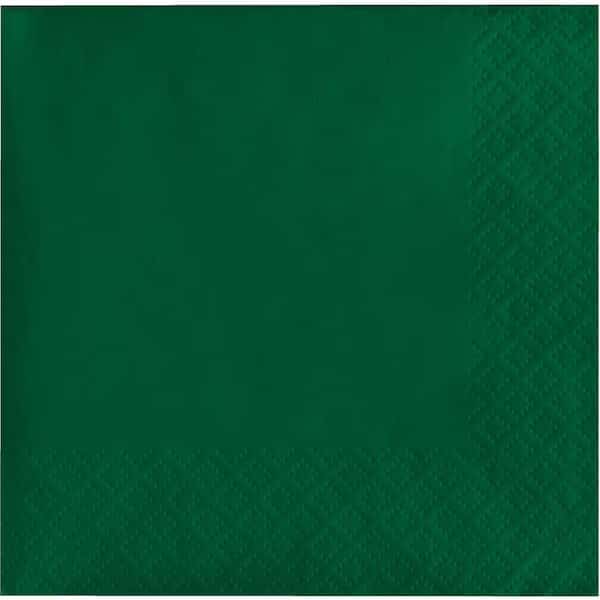 Hunter Green Beverage Napkins, 5"x5", 1200PK