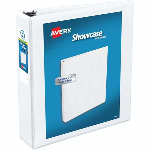 Showcase Reference View Binder, 2" Capacity, White