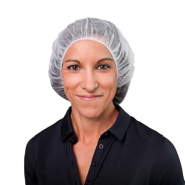 Bouffant Cap 24", Pancake, White, PK1000