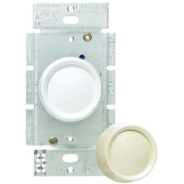 Fan Control Switch, 120V, 1.5A, White Plate, Lutron, Mfr#: FSQ-2FH-DK