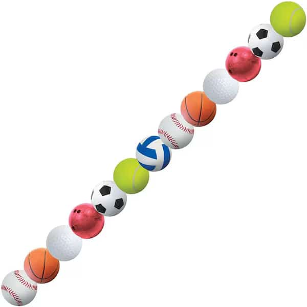 Sports Balls Border, 36 Feet/Pack, PK6