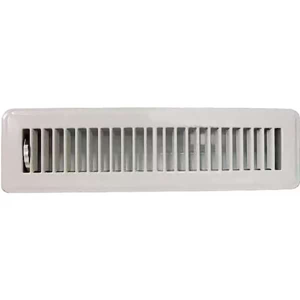 ProSource FR01-2X14W Floor Register, 14 in W x 2 in H Duct Opening, White