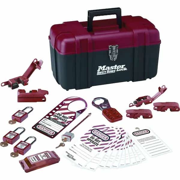 Master Lock Personal Safety Lockout Kit, Electrical Focus, Keyed Alike, 1457E410KA