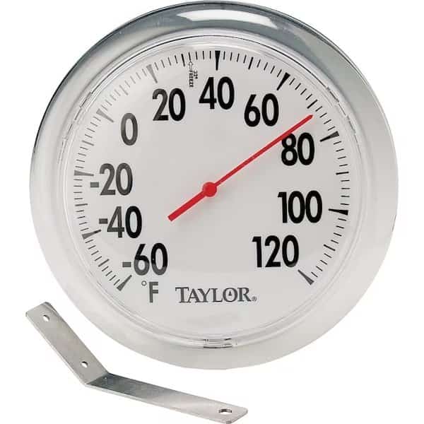 Taylor 5630 Thermometer, 6 in Display, 60 to 120 deg F, Metal Casing, MultiColor Casing