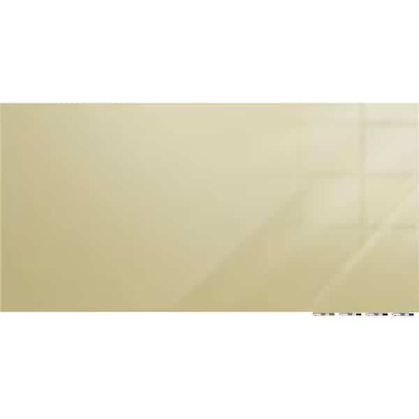 MagneticGlassboard, 3ft.Hx4ft.W, 1/4", Beig, Glass, 48", Beige