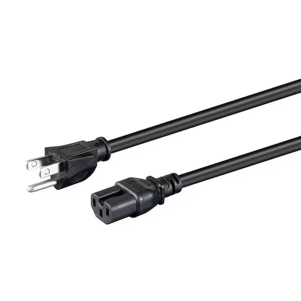 Heavy Duty Power Cord - NEMA 5-15P to IEC 60320 C15_ 14AWG_ 15A/1875W_