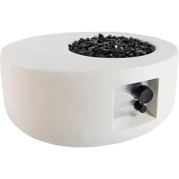 26in Carlisle MGO Propane Fire Pit Table with Glass Beads and Cover