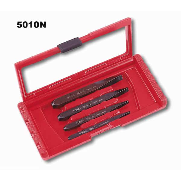 4 PC HELICAL STUD EXTRACTOR SET