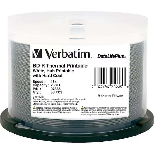 Bd-R 25Gb 16X White Thermal Print 50Pk