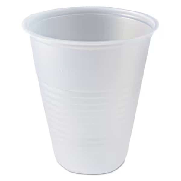 RK Ribbed Cold Drink Cups, 7 oz, Clear, PK2500