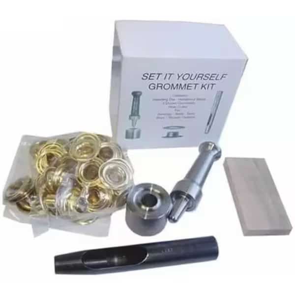 No. 6 13/16 hole Brass  18 Grommets Per Box  Grommet Kits - Brass