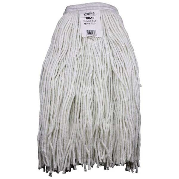 Zephyr ZRay 10624 Wet Mop Head, 24 oz Capacity, 114 in Headband, Rayon