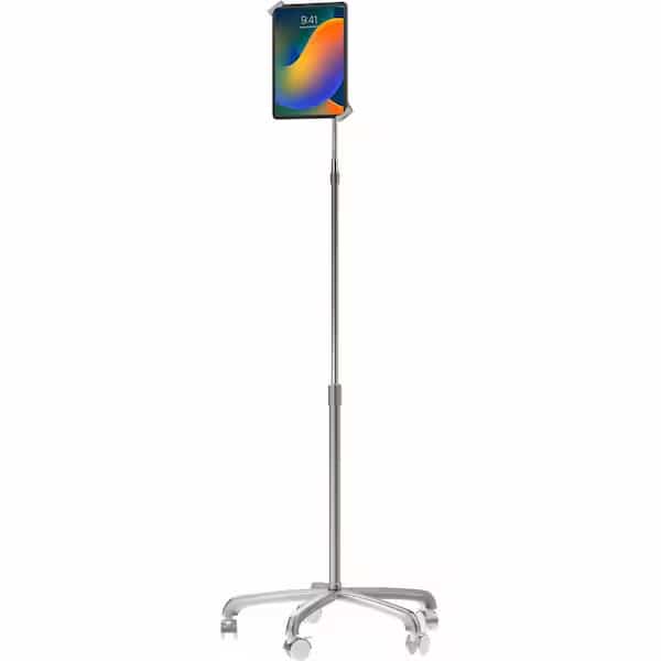 Tablet Floor Stand, Silver, 26" L