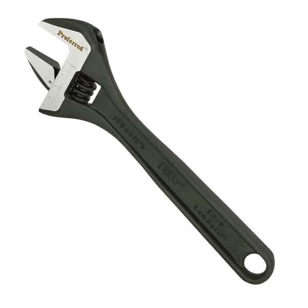 6" Standard Adjustable Wrench, Phosphate Finish