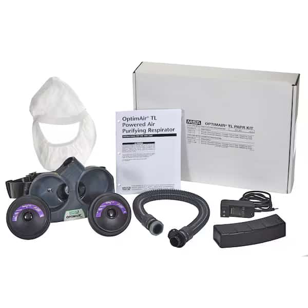 Powered Air Purifying Respirator, OptimAir TL Kit, Low Profile Hood, HE Filters, Extended Battery