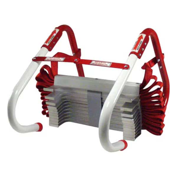 Emergency Escape Ladder, Window Mount, 3 Stories, Steel, 25 ft Length, 1000 lb Load Capacity