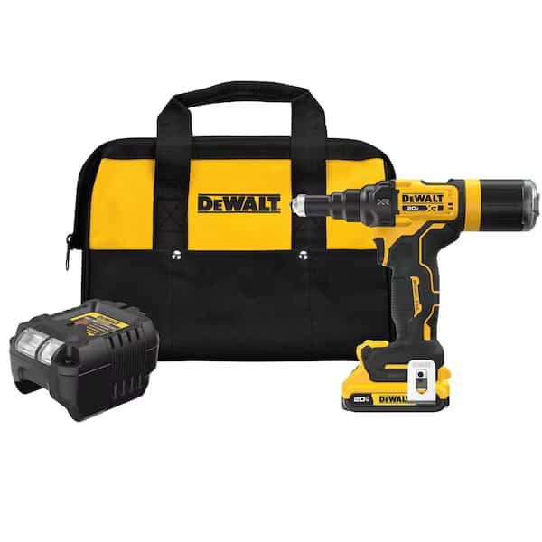 Cordless Rivet, SS, 8 3/5" H, 10 1/2" L, 20V