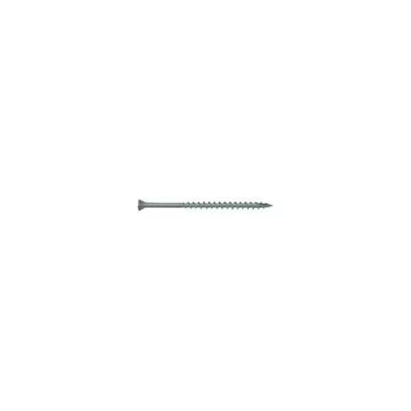 Deck Screw, #8 x 3-1/2 in, Steel, Trim Head, Torx Drive