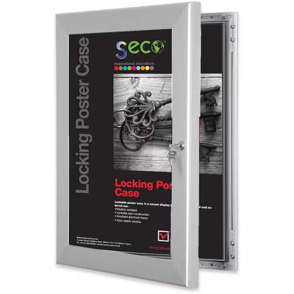 Locking Poster Case, 24" x 36", Silver