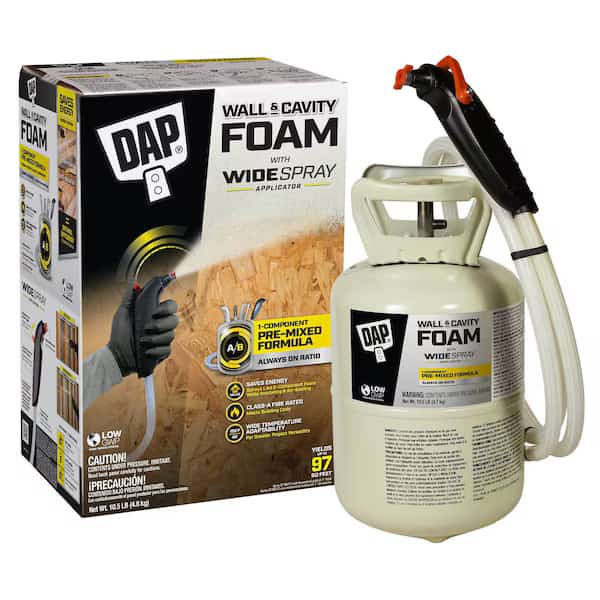 Insulating Spray Foam Sealant, Cylinder, Cream, 3:1 Expansion Ratio