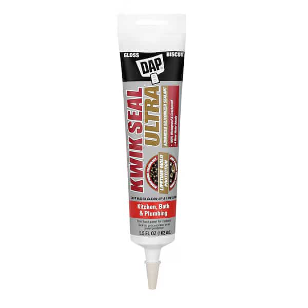 Acrylic Latex Sealant, 6 oz, Tube, Biscuit, Acrylic Latex Base, Kwik Seal Ultra