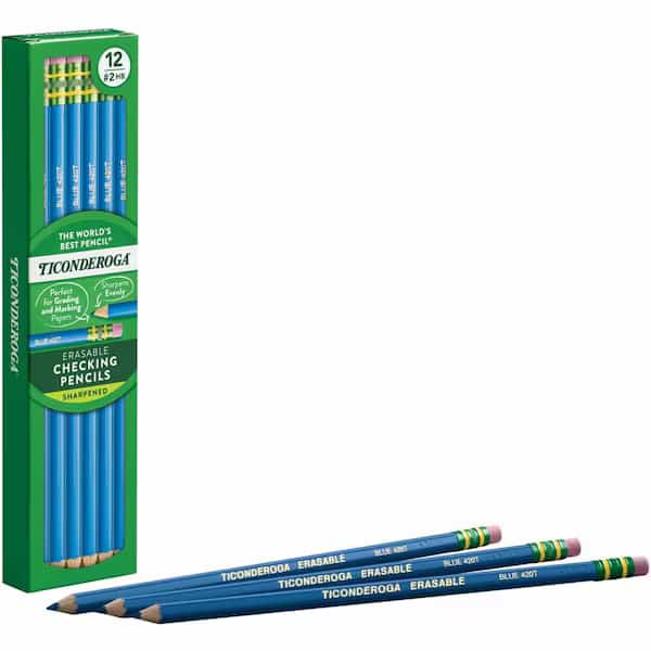 Erasable Colored Pencils, Blue, 24PK