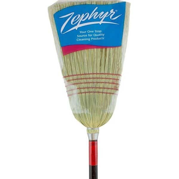 Zephyr Janitor Broom, 32 Sweep Face, Natural Fiber Bristle