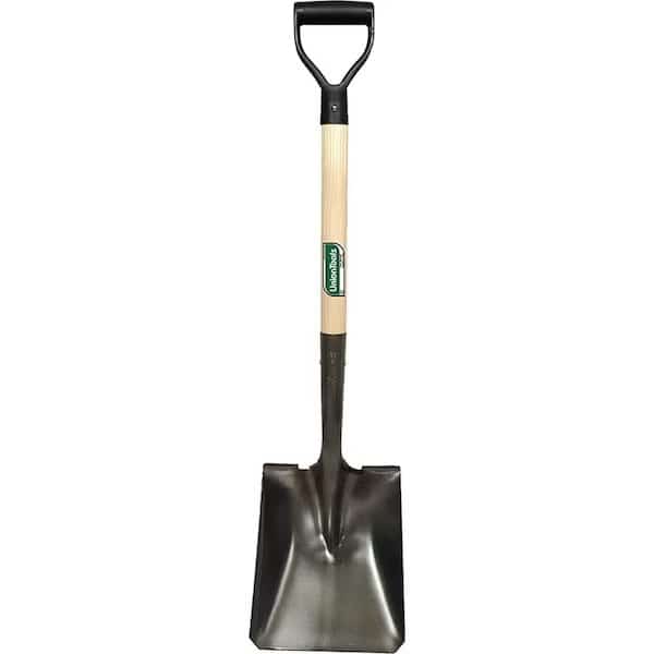 Transfer Shovel, 858 in W Blade, Carbon Steel Blade, Hardwood Handle, DShaped Handle
