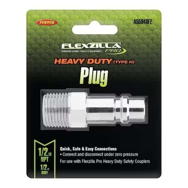 Pro Heavy Duty Plug, 1/2" MNPT, 1/2" Bod, Flexzilla, Mfr#: A55840FZ