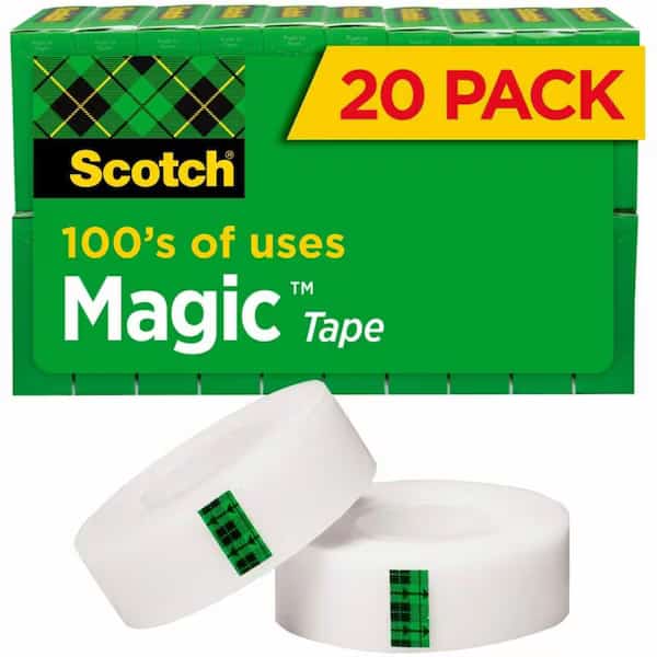 Magic Tape, 3/4x1000in., Clear, PK20