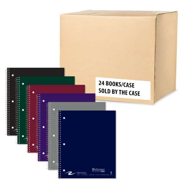 Case of Signature Collection Notebooks, Law Ruled, 1 Subject, 11"x9", 80 Sht, Asstd Cover Colors, PK24