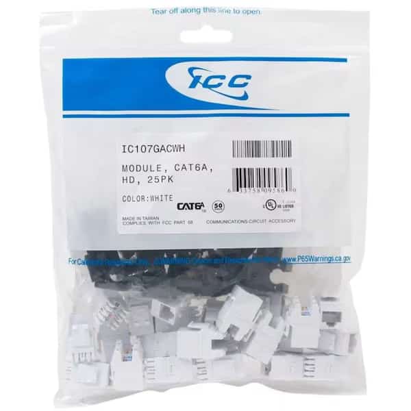 MODULE, CAT6A, HD, 25PK, WHITE