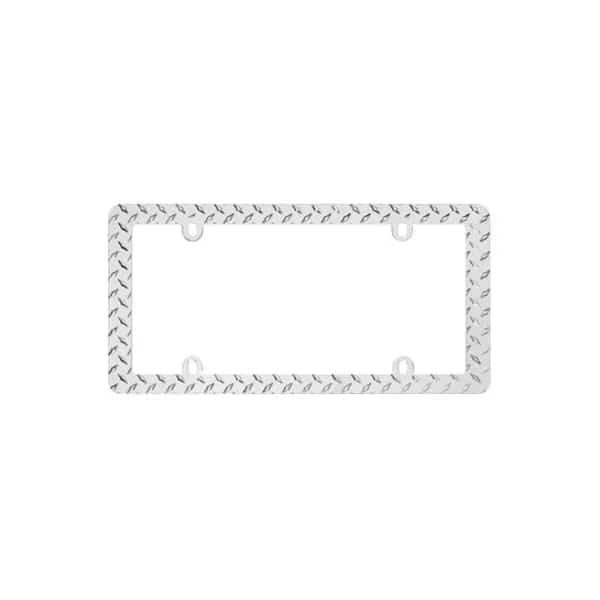 Cruiser Accessories 30830 Diamond Plate License Plate Frame; Chrome