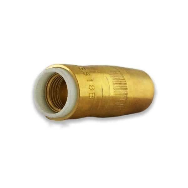 BERNARD Brass Straight MIG Weld Nozzle, BERNARD, Mfr# NS-5818B