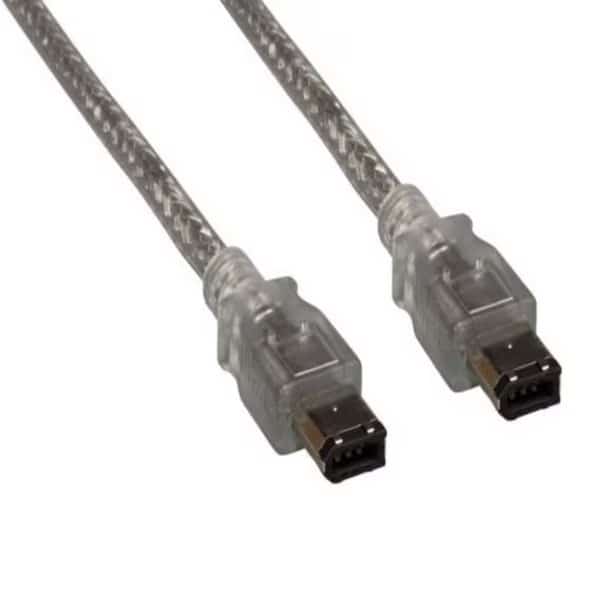 6ft IEEE 1394b FireWire 800 9-pin to 6-pin, Clear