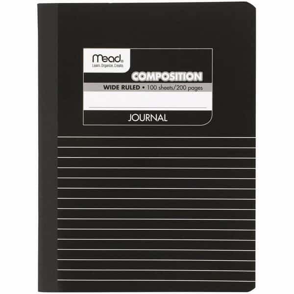 Square Deal Black Marble Journal, Black